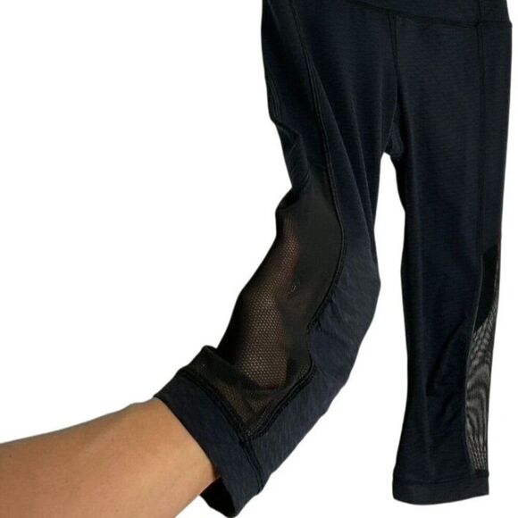 Lululemon Mid-Rise Cropped Mesh Paneled Leggings Women’s Size 6 - Picture 4 of 12